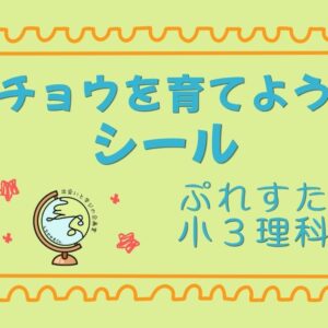 ぷれすた小３理科シール「チョウを育てよう」